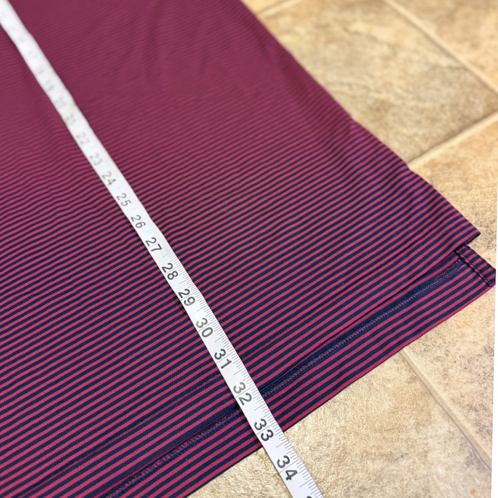 Peter Millar Summer Comfort Mens XXL Polo Burgundy Navy Stripe Squire Creek - Picture 6 of 16